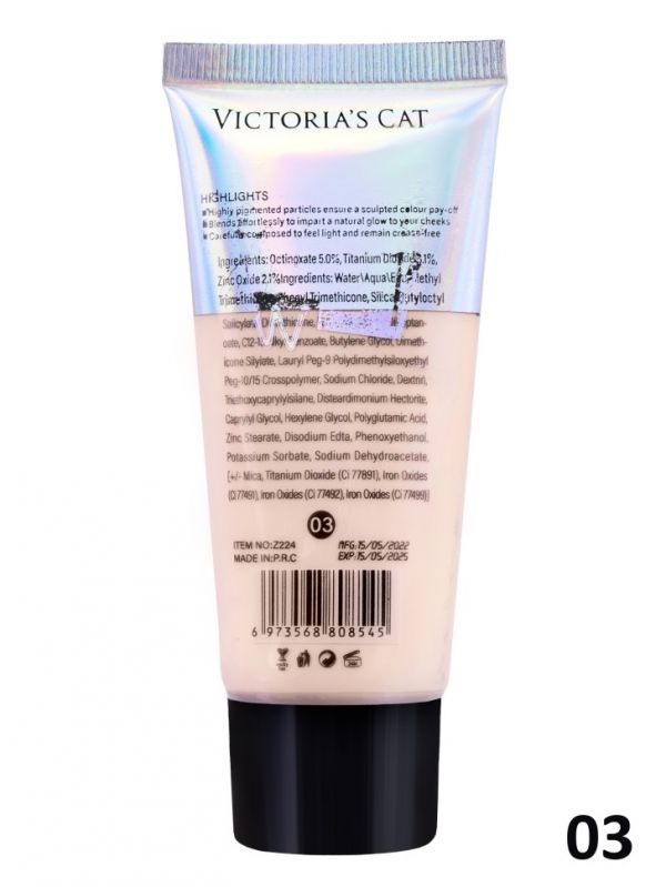 Victorias Cat Foundation Fit me matte+poreless, tone 03